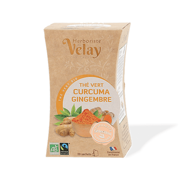 Pagès Thé vert Curcuma Gingembre bio 20 sachets
