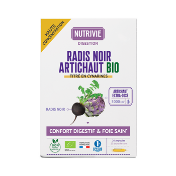 Nutrivie Radis Noir Artichaut Bio 20 Ampoules