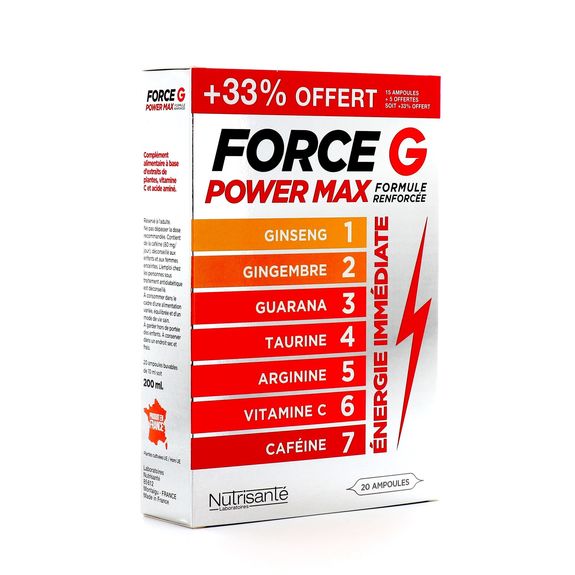 Force G Power Max Ampoules Nutrisante Force G Power Max Ampoules Nutrisante