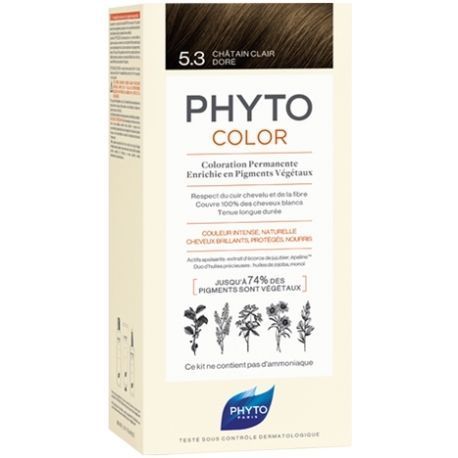 Phytocolor Coloration Permanente 5 3 Chatain Clair Dore Phytocolor Coloration Permanente 5 3 Chatain Clair Dore
