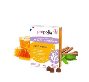 Propolia Gommes bio Propolis miel réglisse 45g