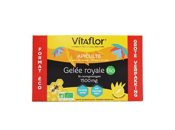 Vitaflor Bio Gelee Royale 1500mg 30 Ampoules Format 1 Mois Vitaflor Bio Gelee Royale 1500mg 30 Ampoules Format 1 Mois