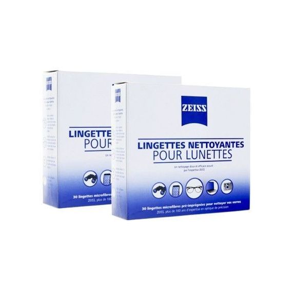 Zeiss Lingettes Nettoyantes pour Lunettes Lot de x 30 Lingettes
