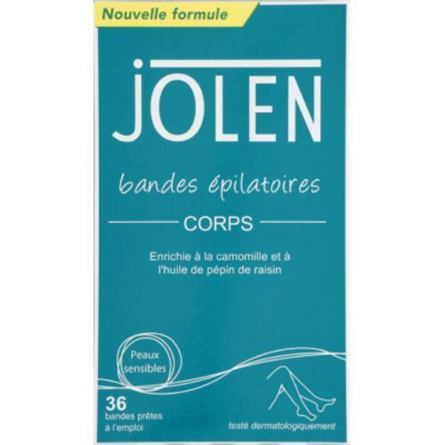 Jolen Bandes Epilatoires Corps 36 Bandes