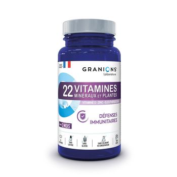 Granions 22 Vitamines Minéraux et Plantes 90 Comprimés
