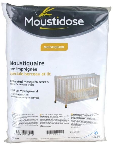 Moustidose Moustiquaire Non Imprégnée Spéciale Berceau et Lit de Bébé