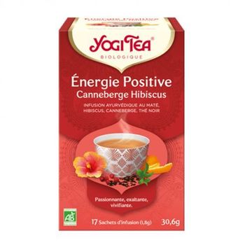 Yogi Tea Énergie Positive Canneberge Hibiscus 17 Sachets