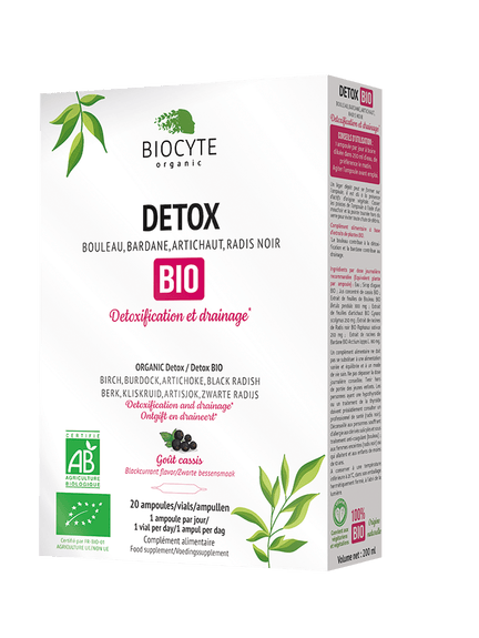 Biocyte Détox Bio 20 ampoules cassis