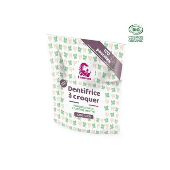 Lamazuna dentifrice à croquer ortie Menthe Bio 120 pastilles