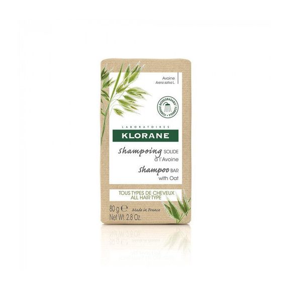 Klorane Shampoing solide Avoine tous types de cheveux - 80g