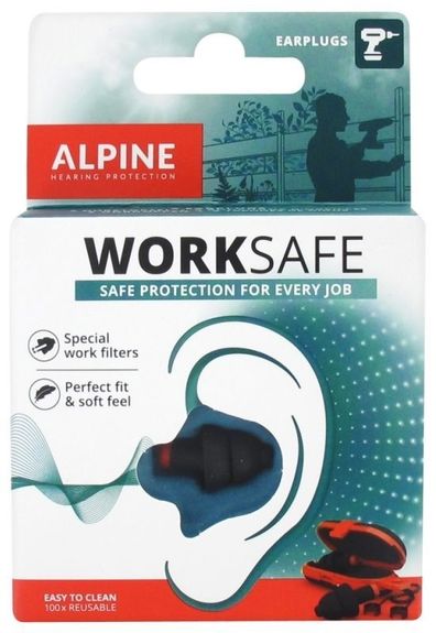 Alpine Tappi per Orecchie WorkSafe 1 Paio Alpine Tappi per Orecchie WorkSafe 1 Paio