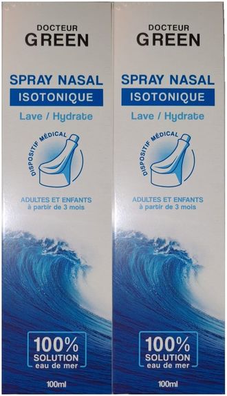 Dr Green Spray Nasal Isotonique 100ml X2