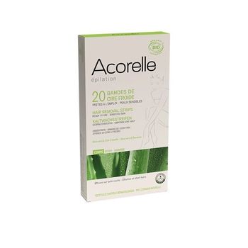 ACORELLE Bandes de Cire Froide BIO Certifiées Corps x20 Bandes