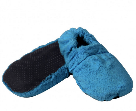 Chaussons chauffants celeste bleu Pelucho