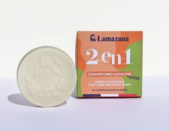 Lamazuna Shampoing-Douche Solide 2en1, 70 ml