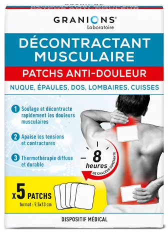 Granions Dcontractant musculaire Patch anti-douleur x5 Granions Dcontractant musculaire Patch anti-douleur x5