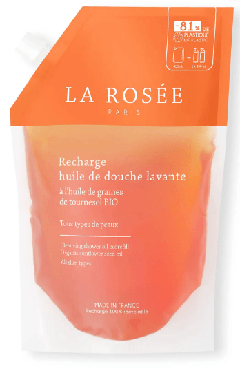 La Rosée Écorecharge Huile de douche lavante 800ml