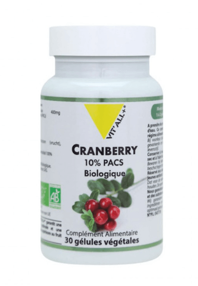 VIT'ALL+ Cranberry Extrait Standardise Bio 400mg 30 Gélules