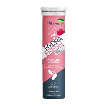Vitavea Hydrafresh Hydratation & Énergie 20 Comprimés Effervescents - Goût : Cerise