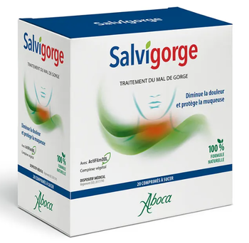 Aboca Salvigorge Traitement mal de gorge 20 comprimés