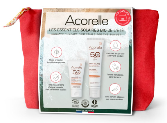 ACORELLE Trousse Solaire Crème et Spray SPF50