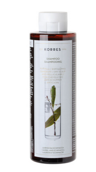 Korres Shampoing anti-pelliculaire & cuir chevelu sec Laurier & Echinacée 250ml