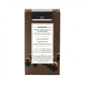 Korres Coloration Permanente Huile d'Argan - Coloration : 1.0 Noir