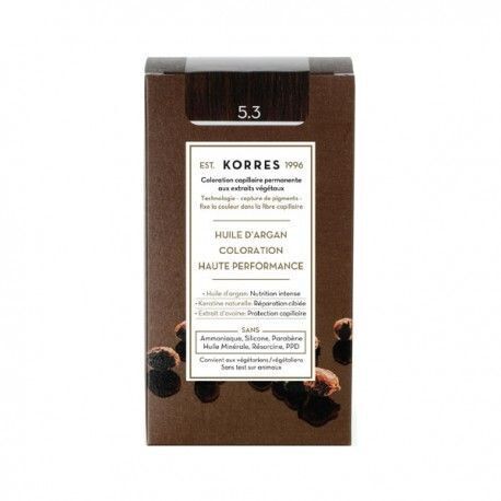 Korres Coloration Permanente Huile d'Argan - Coloration : 5.3 Châtain Clair Doré