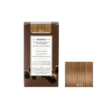 Korres Coloration Permanente Huile d'Argan - Coloration : 8.0 Blond Clair