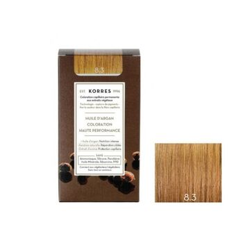 Korres Coloration Permanente Huile d'Argan 8.3 blond clair doré