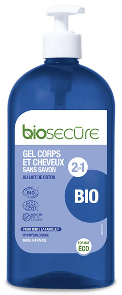 Biosecure Gel Corps et Cheveux sans savon 2 en 1 - 500ml