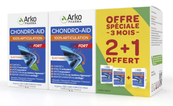 Arkopharma Chondro-Aid® 100% Articulation - 60 gélules x3