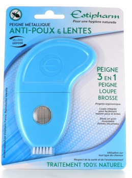 Estipharm Peigne métallique anti-poux et lentes