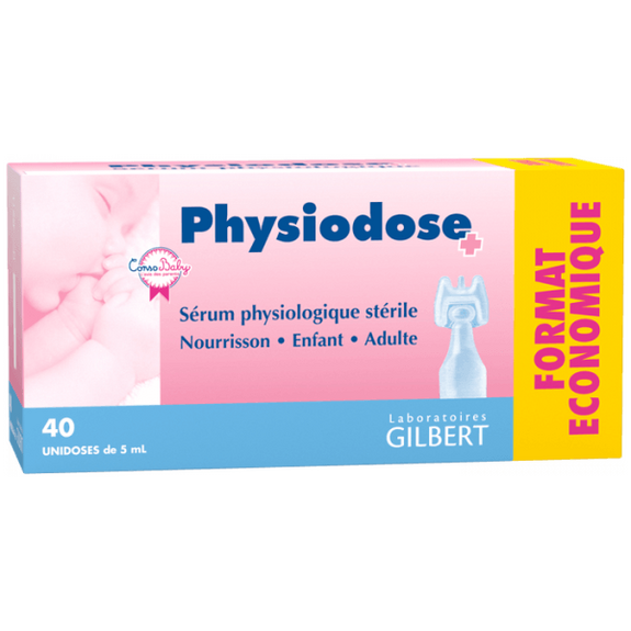 3 boîtes Physiodose Sérum physiologique stérile - 40 unidoses de 5 m