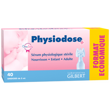 3 boîtes Physiodose Sérum physiologique stérile - 40 unidoses de 5 m