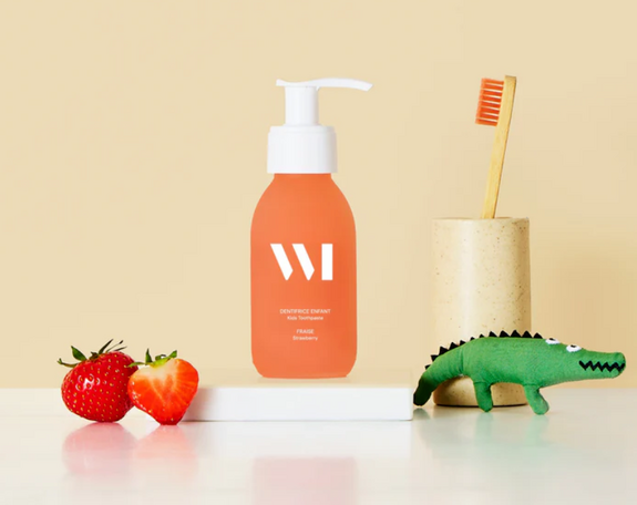 WhatMatters Dentifrice Enfant Fraise - Flacon rechargeable 90ml