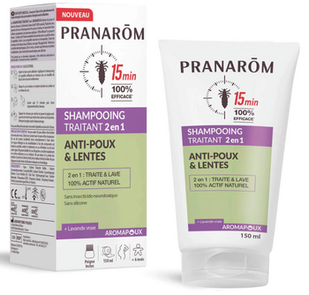 Pranarôm Aromapoux Shampoing traitant 2 en 1 anti-poux et lentes