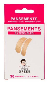 Dr Green – 30 Pansements extensibles, 2 formats
