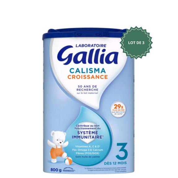 LOT DE 3 Gallia Calisma 3 lait Croissance dès 12 mois 3x800g