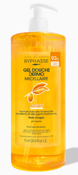Byphasse Gel douche Dermo micellaire Argan 1L