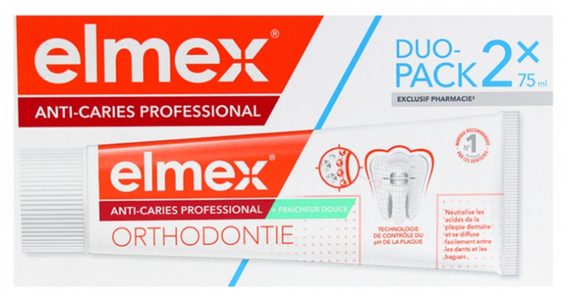 Elmex Anti-Caries Professional Orthodontie Lot de 2x75ml