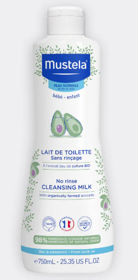 Mustela Lait de Toilette Sans Rinçage 750 ml