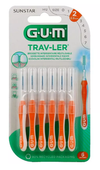Gum Trav-Ler Brossettes interdentaires 0.9mm 6 unités