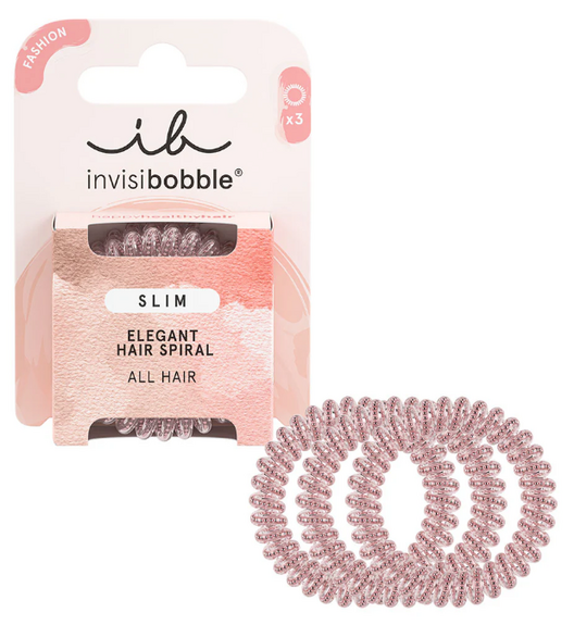Invisibobble Élastique Power Crystal Clear Rose x3