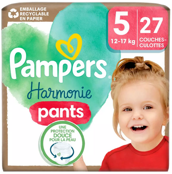 Pampers Harmonie Couches T5 (12-17kg) - 27 couches culottes