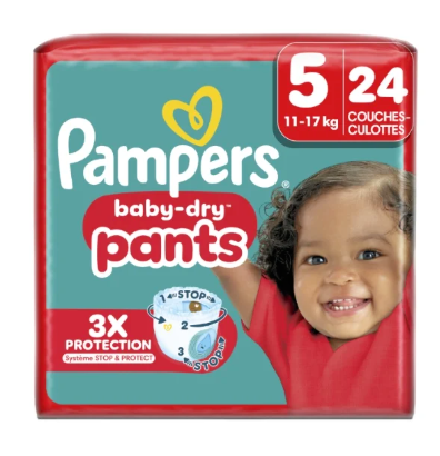 Pampers Baby-Dry Couches T5 (11-16k g) - 26 couches