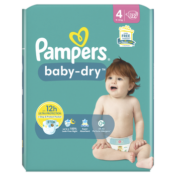 Pampers Baby-Dry Couches T4 (9-14k g) - 22 couches