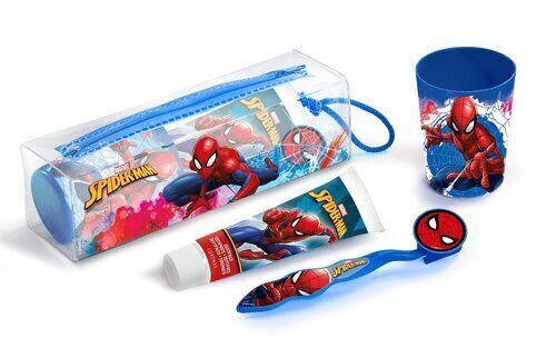 Trousse de toilette dentaire : brosse à dents, dentifrice et gobelet