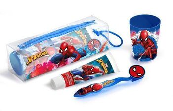 Trousse de toilette dentaire : brosse à dents, dentifrice et gobelet