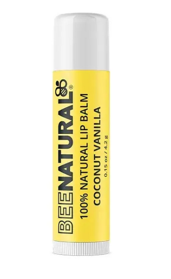 Bee Natural Baume à Lèvres Hydratant 100% Naturel - Noix de Coco et Vanille